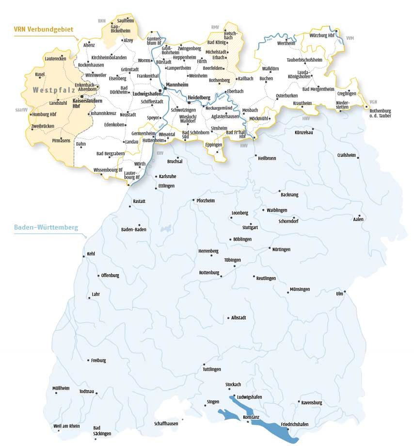 Grafik Geltungsbereich VRN JugendticketBW